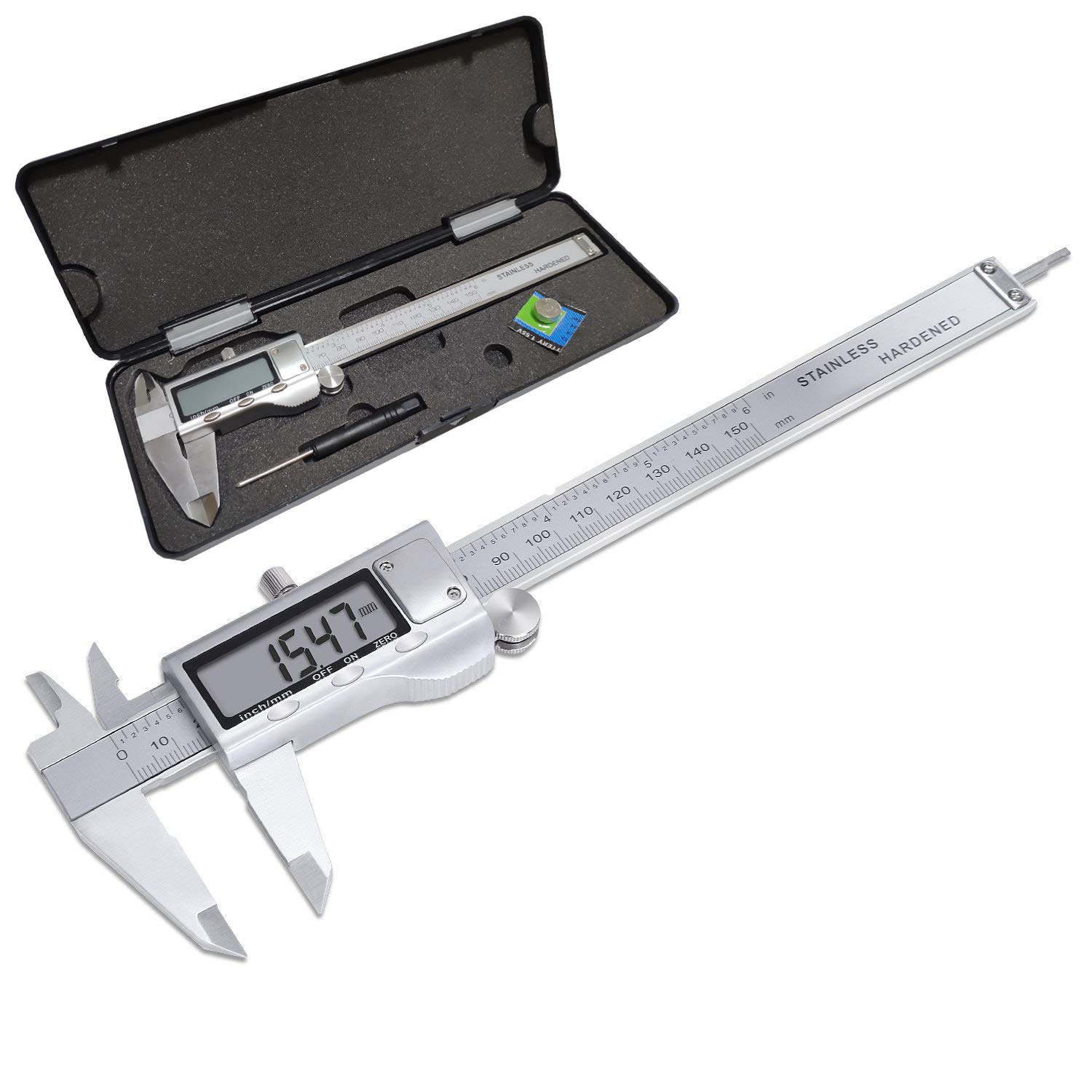 Digital Caliper 150Mm Stainless Steel - ステンレス鋼のデジタル電子ノギス,金属測定ツール,長さ150mm, 200mm, 300mm