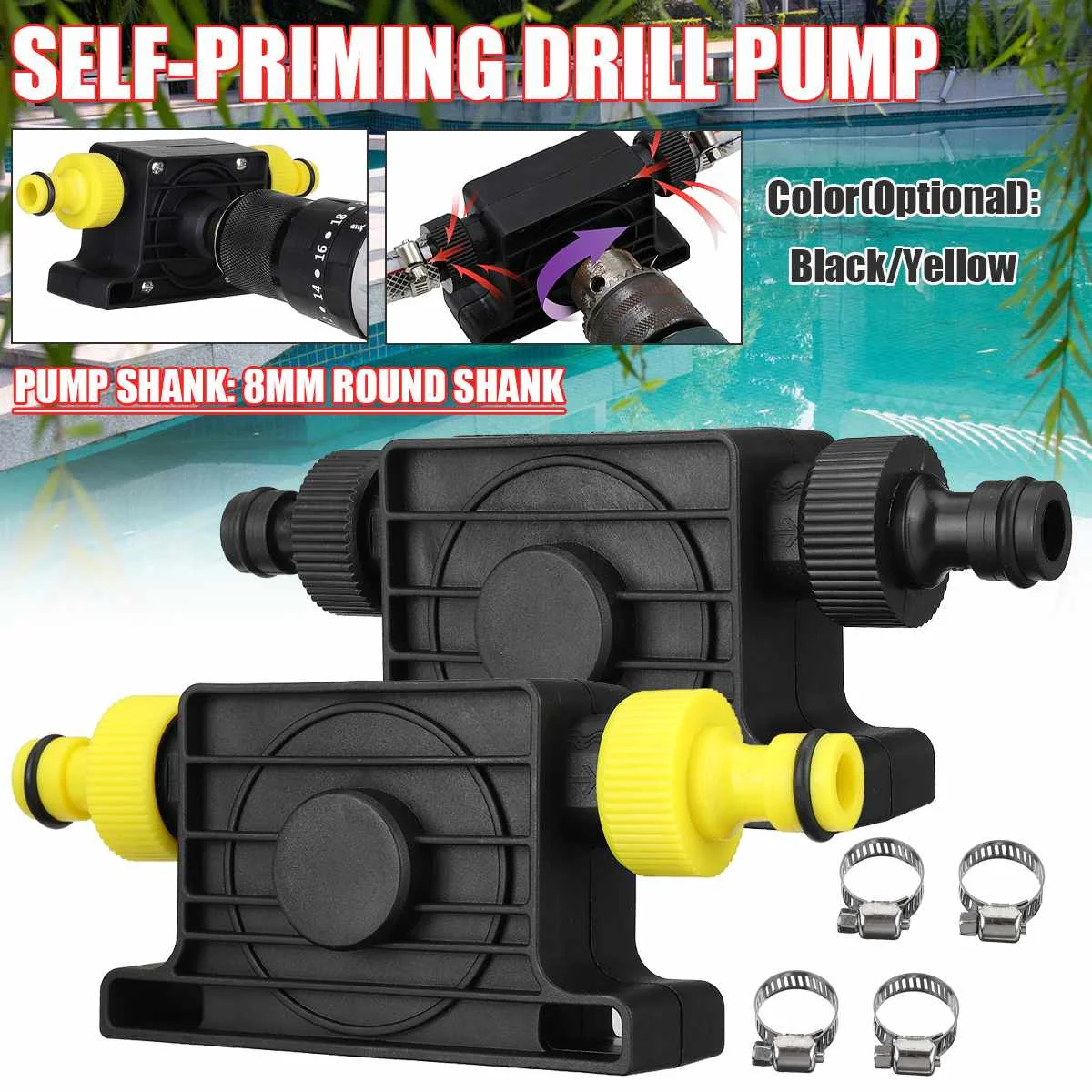 Mini Peristaltic Pump 12V - ポータブルミニ電動ドリルポンプ,自吸式,移送ポンプ,油,流体,水,丸シャンク,ヘビーデューティー