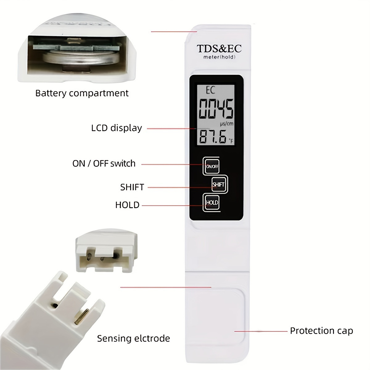 3in1 水質検出ペン家庭用飲料水純度 EC メーター高精度 - Ph Meter Digital Water Tester のレビューと価格
