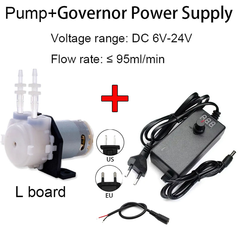 小型の調整可能な蠕動ポンプ。DC6V～12V対応。液体の定量 - Mini Peristaltic Pump 12V のレビューと価格
